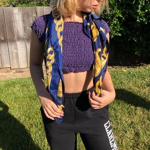 CHANEL Accessories - Chanel Silk Gold Double C Scarf CHANEL Accessories - Chanel Silk Gold Double C Scarf